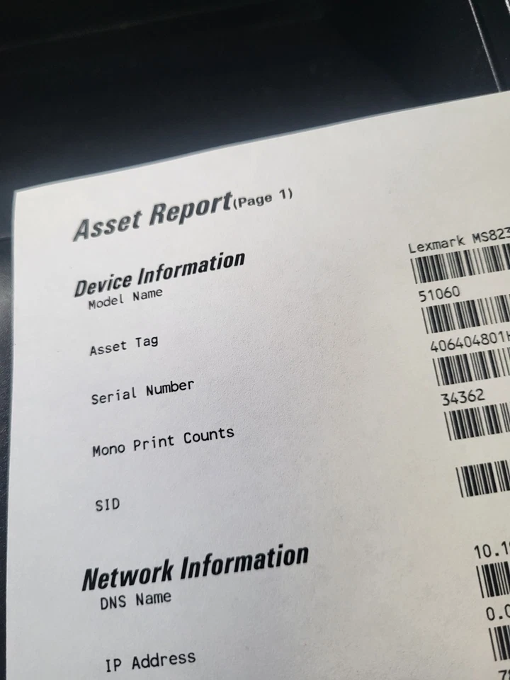 Impresora láser monocromática Lexmark MS823dn 50G0200, con tóner, BAJO RECUENTO Foto 3 de 4