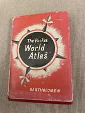 1958 The Pocket World Atlas By Bartholomew