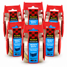 Scotch 1.88 in. x 22.2 yds. Heavy Duty Packaging Tape with Dispenser - PACK OF 6