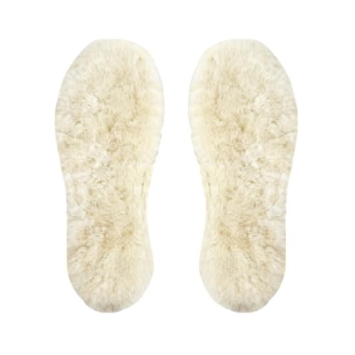 Sheepskin Insoles, Genuine Thick Warm Wool Insert for Women Women 8.5 /Men 7.5