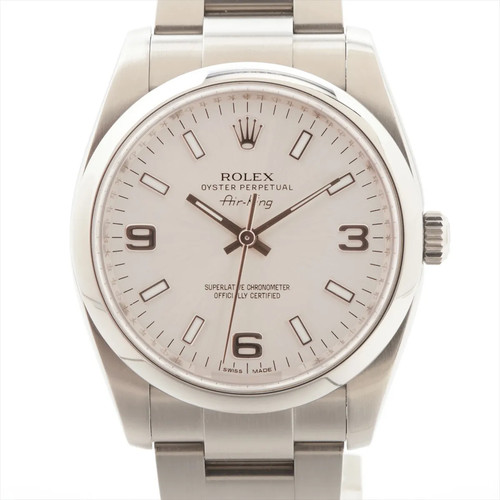 Rolex Oyster Perpetual Air-King 114200 SS SS AT Silver-Face 2 Extra Links