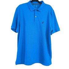 Nautica Men  s Short Sleeve Blue Polo Shirt Size XL Classic Style