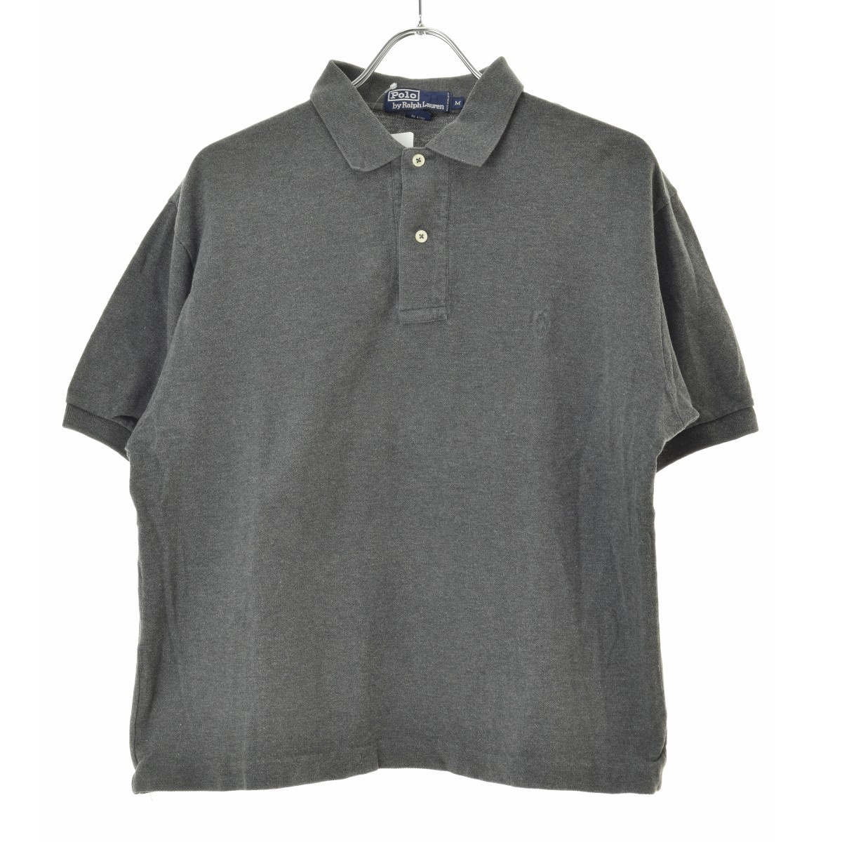 Polo Ralph Lauren Pony ricamata camicia manica corta uomo M grigia usata