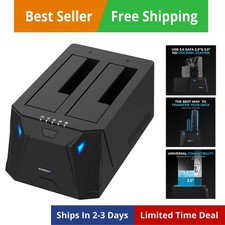USB 3.0 to SATA I/II/III Dual Bay External Hard Drive Docking Station for 2.5...