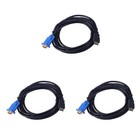  3 Stück Goldstecker auf VGA HD-15 Stecker 15Pin Adapterkabel 1080P (ohne