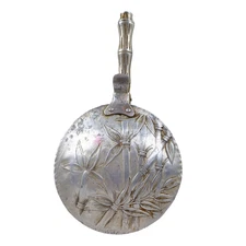 Vtg Silent Butler Bamboo Design Everlast Forged Aluminum Crumb Catcher Crumber