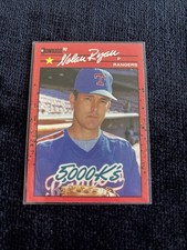 1990 Donruss #665 NOLAN RYAN 5,000K's  TEXAS RANGERS ERROR CARD WRONG BACK KING