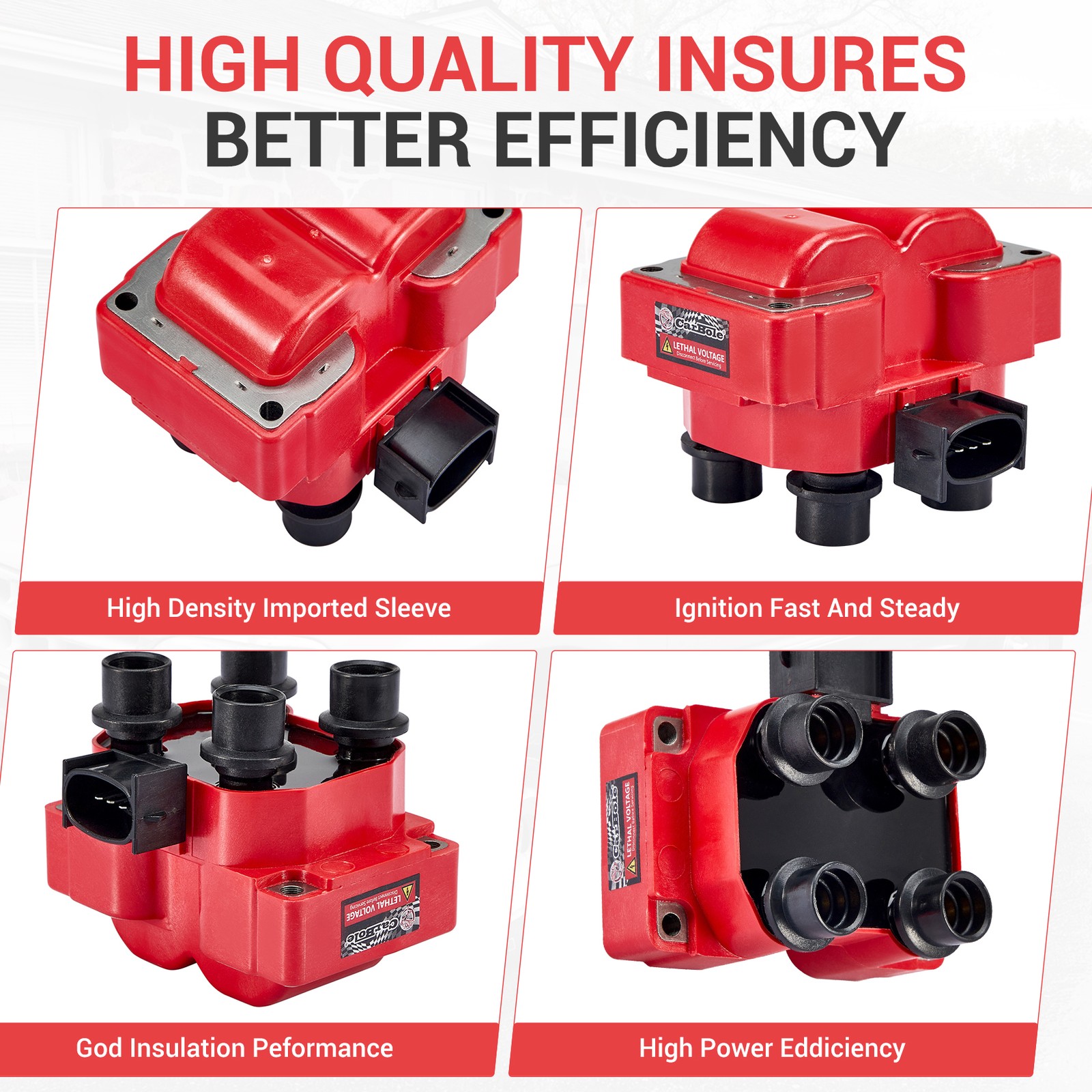 Ignition Coil Pack and Spark Plug & 8 Wire Set For Ford Mustang 4.6L V8 FD487