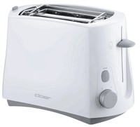 Cloer Toaster 331, 2 Scheiben, Weiß, 825W, BröTchenaufsatz, KrüMelschublade