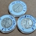Lot of 3 Walking Liberty Half Dollar - 90% Silver 1936 P 1945P 1942S Nice #229