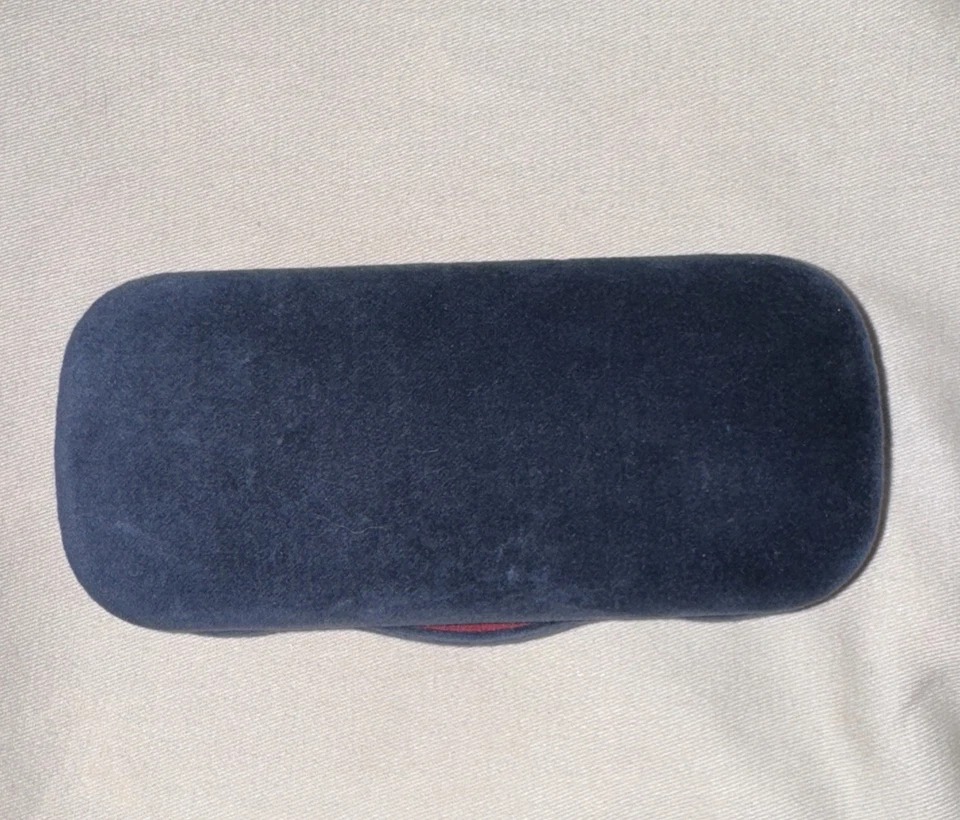 GUCCI AZUL TERCIOPELO ESTUCHE GRANDE GAFAS GAFAS GAFAS GAFAS DE SOL ESTUCHE CON TELA Foto 4 de 4