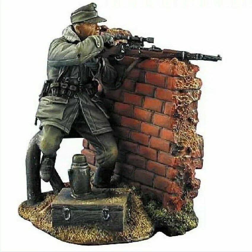 1/35 WW2 German Sniper Soldier RESIN FIGURE MODEL KIT Unassembled Unpainted NEW