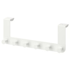 IKEA ENUDDEN Over Door Hanger White 6 Hooks Space Saving Coat Towel Rack