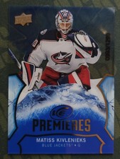 Matiss Kivlenieks 2020-21 Upper Deck Ice Premieres #119 /999 Columbus Blue