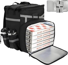 Food Delivery Backpack, Expandable Insulated Food Delivery Bag for Grocery Bike