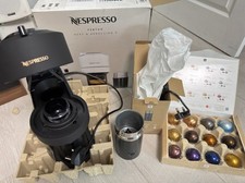 Brand New Nespresso Vertuo Next & Aeroccino 3 Bundle Matt Black + 12 Capsules