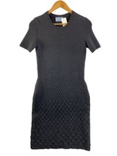PRADA/Knit short-sleeved dress/Size 40/Cotton/Black