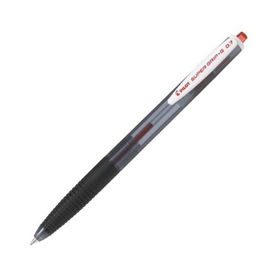 PILOT Super Grip G Oil-Based Ballpoint Pen, Retractable, 0.7mm, Red, 10 Pieces B