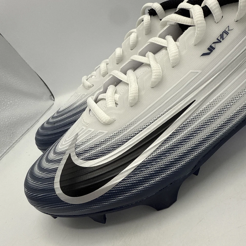 Nike Vapor Speed White Navy Silver Black Football Cleats HM8849-103 Size 8.5 - Image 3 of 4