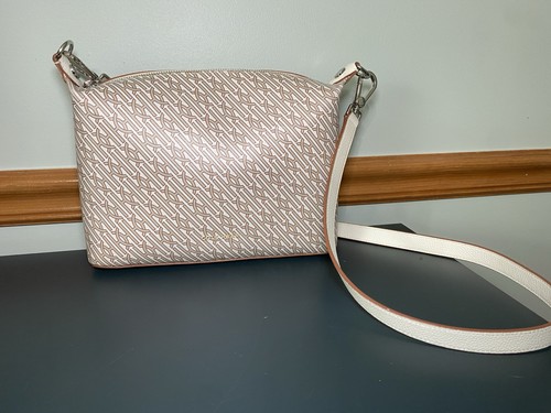 Cole Haan Neutral Brown Monogram Minimalist Crossbody Bag Chic Grand Series