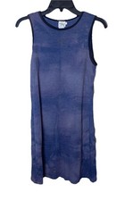 Calvin Klein T-shirt Tank Dress Tie Dye Purples Stretch Above Knee Sz L