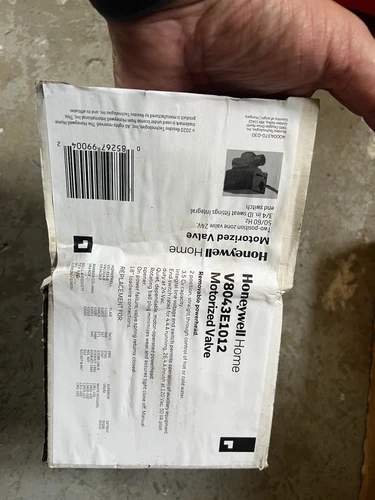 Honeywell Home V8043 E 1012 Motorized Valve Removable Powerhead