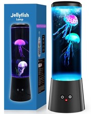 Jellyfish Lamp, 16 Color LED Fantasy Jellyfish Tank Table Light with Remote, ...