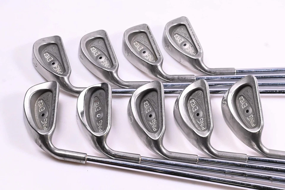 Left Hand Ping Eye 2 Irons / 3-PW+SW / Black Dot / Stiff Flex Ping JZ Shafts - Image 2 of 4