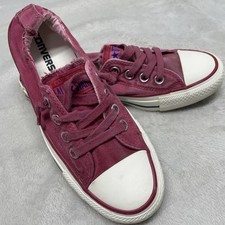 Converse Shoreline Women s 6 All Star Dark Pink Berry Sneakers Slip On Faded