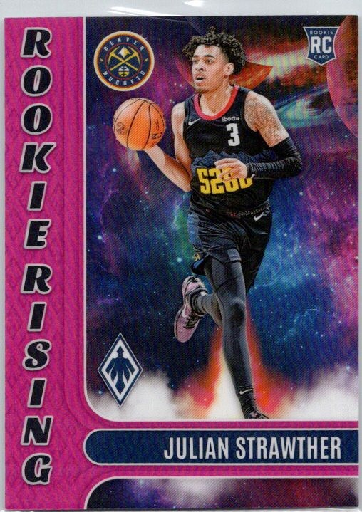 2023-24 Panini Phoenix #22 Julian Strawther Rookie Rising Pink #/99