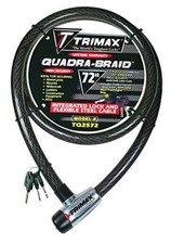 Trimax Trimaflex Integrated Keyed Cable Lock 6' L X 25Mm TQ2572, Card
