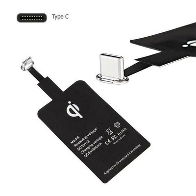 Universal Wireless Ladegerät USB Typ-C-Ladeempfänger für Samsung Android Neu
