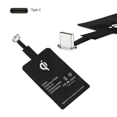 MARKENLOS Cargador Inalámbrico Universal USB Tipo C Receptor de Carga para Samsung Android Nuevo