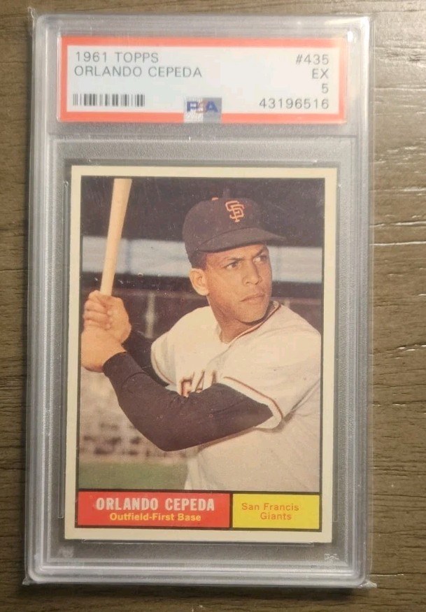 1961 Topps #435 Orlando Cepeda San Francisco Giants HOF PSA 5 EX