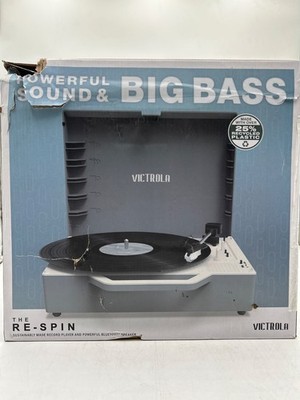 Victrola - Re-Spin Sustainable Bluetooth Suitcase Record Player - Graphite Grey-