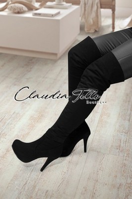 Luna Lisa Black Microfiber Boots | Handmade Colombian | Claudia Tello Boutique