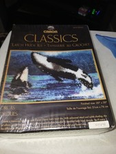 Caron Classics Latch Hook Kit Orcas Whales - NEW