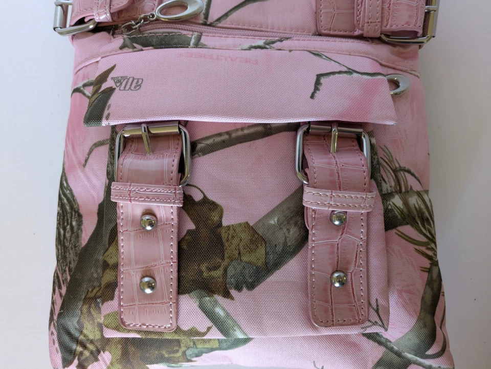 Bolso Bandolera Estilo Camuflaje Rosa Realtree Vintage Cartera Bolso de Mano Correa Ajustable Foto 3 de 4