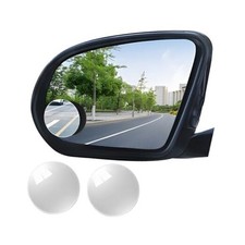 2PCS Car Blind Spot Mirrors Shaped Wide Angle Vehicle Blindspot Glass Round
