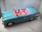Vintage 1988 Mattel Barbie Convertible Car - 1957 Chevy Bel Air Turquoise & Pink