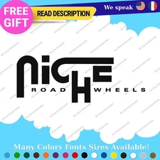 Fits Niche wheels Decals Stickers Vinyl Car Rim Mag JDM Tuning Drift Race Road
