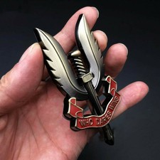 3D Metal Bronze SAS Who Dares Wins Car Trunk Fender Emblem Badge Decals Sticker