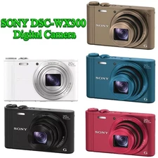 SONY Cyber-Shot DSC-WX300 Digital Camera 18.2MP 20xOptical Zoom with Accessories