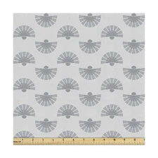 Ambesonne Geometric Fabric by The Yard, Japanese Traditional Fan Pa... Fast Ship