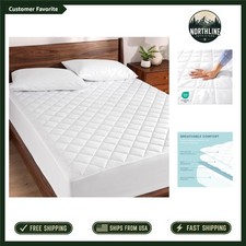 OEKO-TEX Certified Queen Cooling Mattress Pad - Soft Quilted Deep Pocket Cover