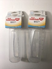 2 PC OF FIRST ESSENTIAL BY NUK BABY BOTTLE, LATEX NIPPLE, MEDIUM FLOW, BPA FREE