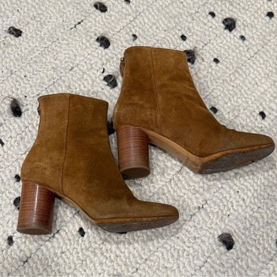 Sandro Paris Sancha Suede Booties 38 Western Boho