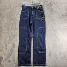 Art Class Jeans Girls 12 Blue Baggy High Rise Straight Leg Utility Denim