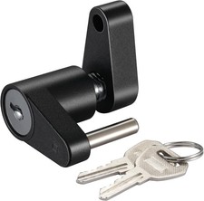 Black Trailer Hitch Coupler Lock 1 4 Inch Diameter 3 4 Inch Span Security Lock