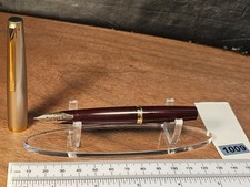 Pilot Elite Pocket Fountain Pen 14K eX-F Nib Burgundy Gold Silver  Converter
